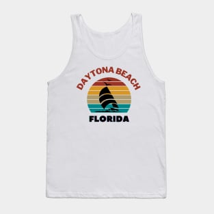 Daytona Beach Florida Retro Vintage Sunset Tank Top